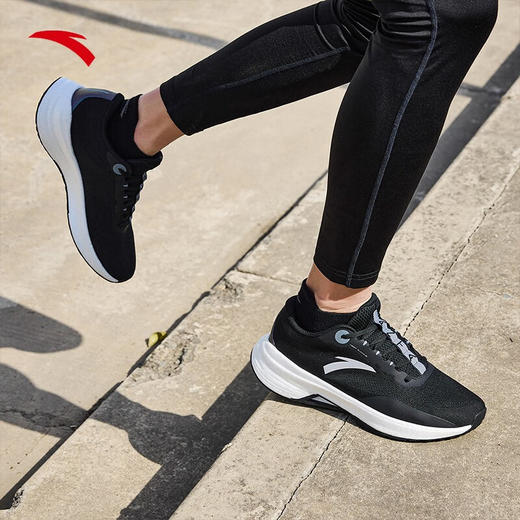 安踏创跑4代丨氮科技减震跑鞋男创4.0轻便跑步运动鞋112335585 黑-6 商品图8