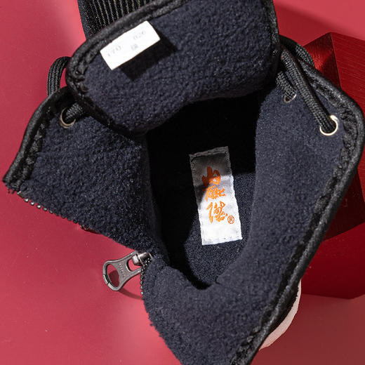 内联升童鞋手工棉鞋千层底三眼灯芯绒棉鞋5294C 商品图6