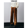 VIMAGE纬漫纪秋季新款高腰休闲简约显瘦直筒时尚百搭裤子V2005617 商品缩略图1
