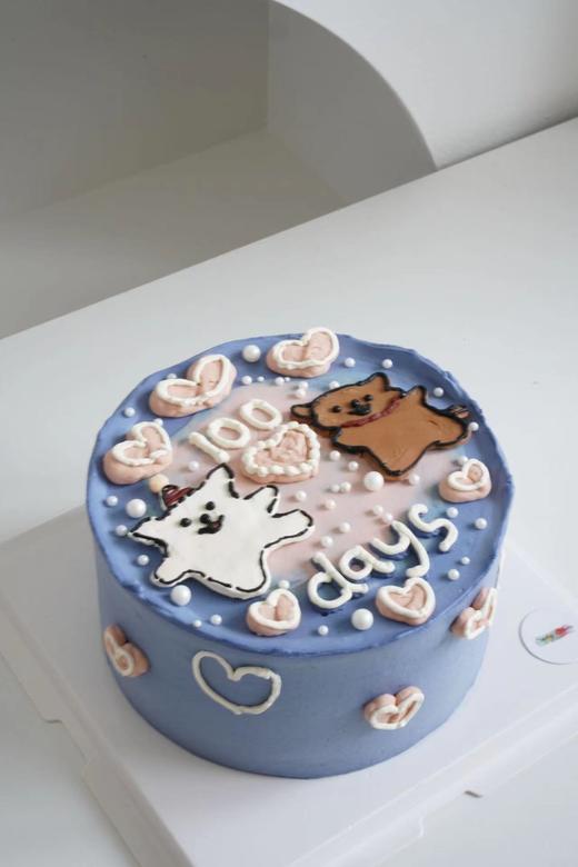 手绘奶油蛋糕 | 鲜果原味奶油 - 汪汪 商品图1