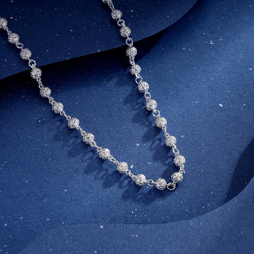 子佩集S990银【洛尘】套链项链【MXTL002】花丝小球球2309 商品图5