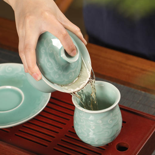 【雷慧仙青瓷丨祥云系列茶杯】祥云造型独特，婉转优美，寓意美好！多种规格可选！【QJ-J仓】 商品图7