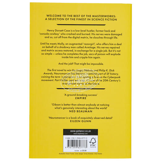 【中商原版】神经漫游者 科幻大师佳作系列 英文原版 Neuromancer The Best of the SF Masterworks 商品图1