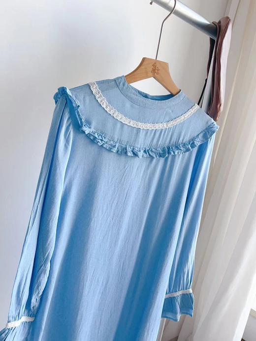 🎈超值回馈老粉【无退换】❤记忆无法贩卖，却能分享❤天空海盐蓝，荷叶边连衣裙。一点点复古，一点点国风。 商品图10