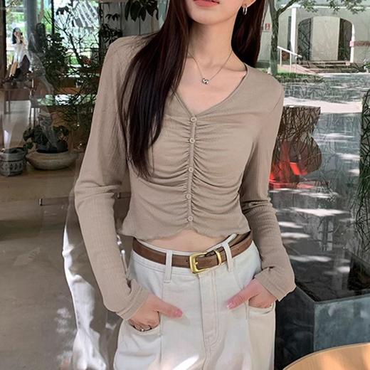 裁缝学苑AS117 V领防晒针织衫纸样打底女装罩衫长袖t恤裁剪衣服图 商品图3