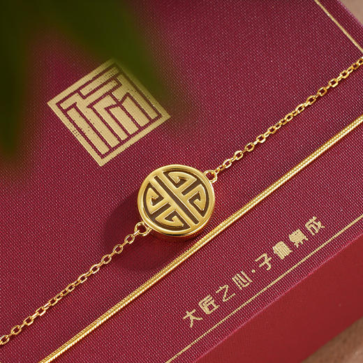 子佩集S925银【福万重】和田玉手链【WSE2124】镀金2309 商品图1