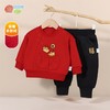 贝贝怡童装秋冬新款男童加绒卫衣束脚裤两件套保暖喜庆拜年服套装233T2633 商品缩略图8