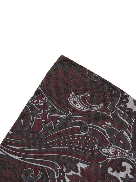 callisto暗紫红全桑蚕丝口巾 FSTOW001C RD 商品图1