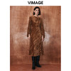 VIMAGE纬漫纪冬季新款时尚百搭高级舒适连衣裙V2007625 商品缩略图1