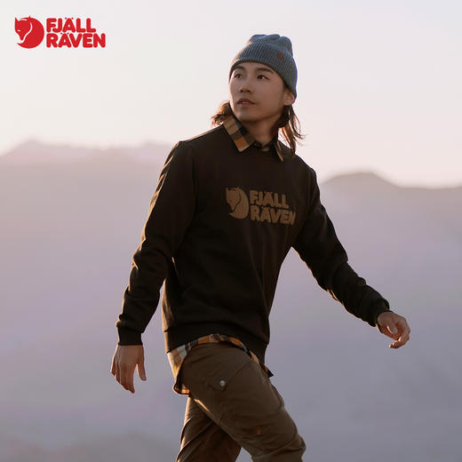 北极狐秋冬男士户外百搭经典日常圆领长袖印花卫衣04232173 商品图1