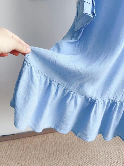 🎈超值回馈老粉【无退换】❤记忆无法贩卖，却能分享❤天空海盐蓝，荷叶边连衣裙。一点点复古，一点点国风。 商品图5