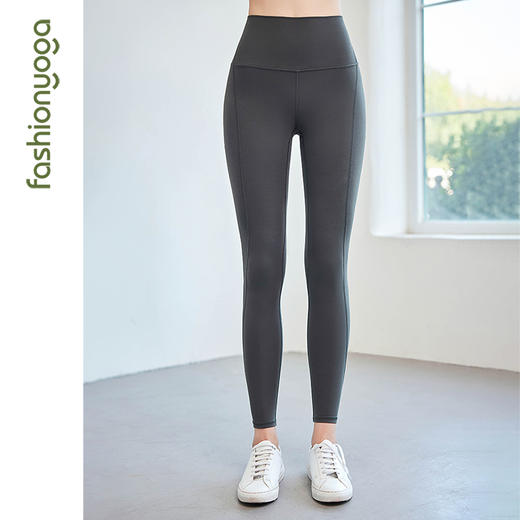 凡圣瑜伽裸感高腰极简运动健身长裤 FC13955 商品图3