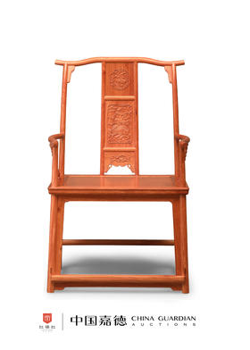 红桥红  家具严选  缅甸花梨（大果紫檀）【麒麟引凤四出头官帽椅】