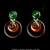 【环环相扣】红玛瑙绿翠耳坠     EZ12304023 商品缩略图0