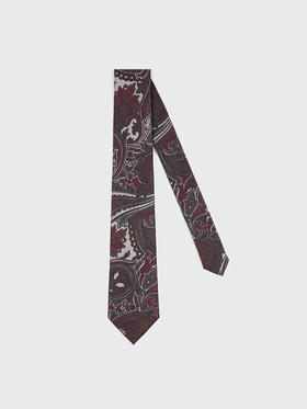 callisto暗紫红全桑蚕丝领带 FSCTE001C RD