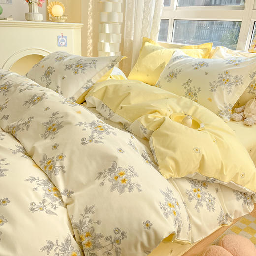 新品热卖 利路米全棉法式风淡雅清新四件套 柔软舒适 色彩宜人 商品图3