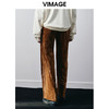 VIMAGE纬漫纪秋季新款高腰休闲简约显瘦直筒时尚百搭裤子V2005617 商品缩略图3