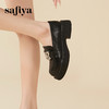 Safiya/索菲娅2023秋冬新品 甜酷蝴蝶复古圆头JK厚底粗跟乐福鞋SF33112041 商品缩略图4