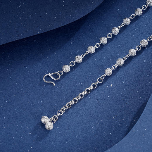 子佩集S990银【洛尘】套链项链【MXTL002】花丝小球球2309 商品图4