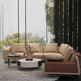 顾家家居整装 意式生活 皮艺沙发 KZ.1017卡萨
