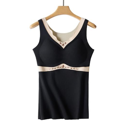 【一体式设计❗️速暖发热】AB双面保暖秋冬新无痕保暖内衣女背心一体式胸垫修身发热打底衫固定杯 商品图4