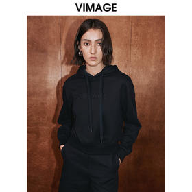 VIMAGE纬漫纪冬季新款时尚休闲宽松显瘦连帽套头卫衣女上衣V2013618