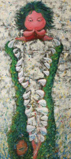 贾伟《如花鳄鱼·深渊里的彩虹 》版画