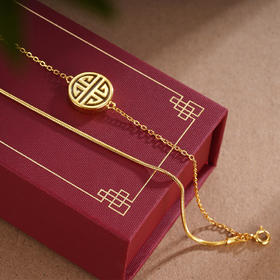 子佩集S925银【福万重】和田玉手链【WSE2124】镀金2309