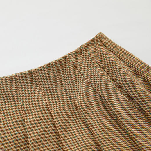 谜底格子短裤女2023冬季新品复古文艺百搭宽松格纹裙裤234MK1481 商品图3