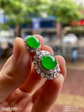 老坑艳绿蛋面吊坠   89999【3061209】