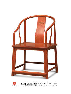 红桥红  家具严选  缅甸花梨（大果紫檀）【如意刀牙垂手圈椅】