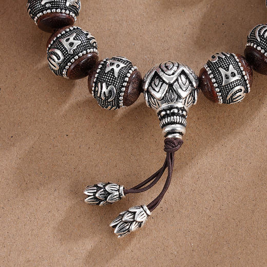 子佩集S990银【峰回路转】手串【KDFSC005】仿古真言手链2309 商品图7