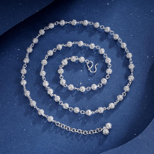 子佩集S990银【洛尘】套链项链【MXTL002】花丝小球球2309 商品图2