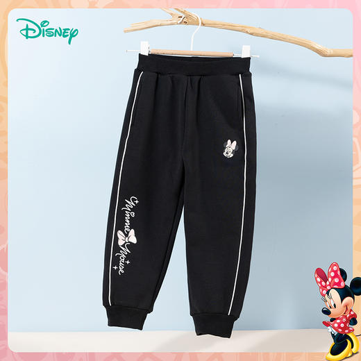 迪士尼贝贝怡联名童装女童秋冬加绒长裤运动裤保暖卫裤儿童休闲裤233K2566 商品图4