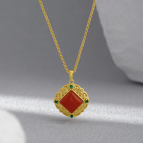 【宫里项链】繁花似锦红玛瑙项链