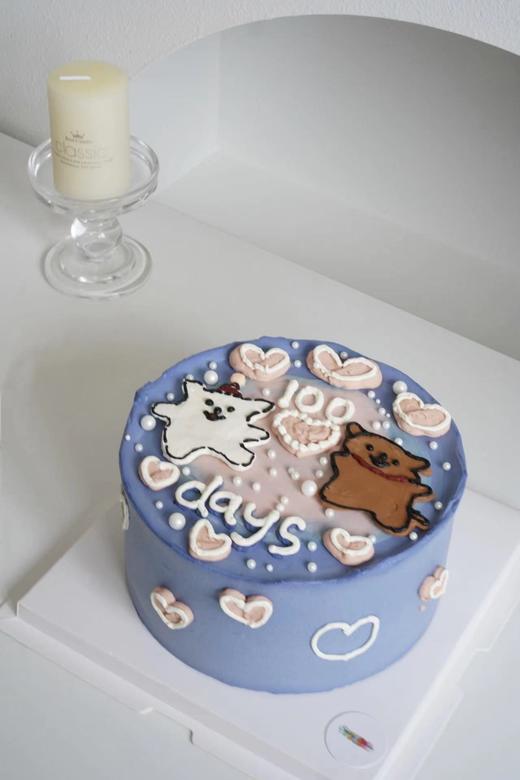 手绘奶油蛋糕 | 鲜果原味奶油 - 汪汪 商品图2