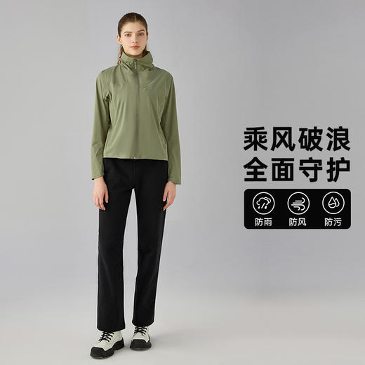 大牌同款防风防水防污修身立领冲锋衣 YKK拉链户外露营徒步登山服DQ 00 DAW010 商品图2