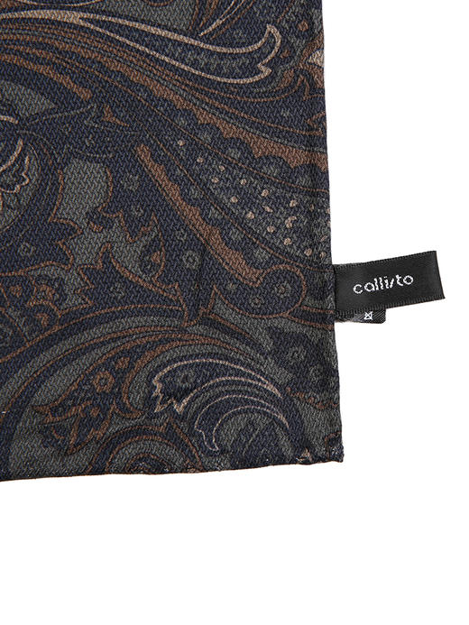 callisto咖色全桑蚕丝口巾 FSTOW001C BR 商品图2