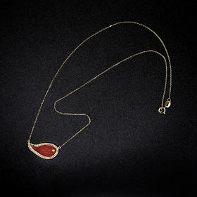 清代红玛瑙“一帆风顺”锁骨链