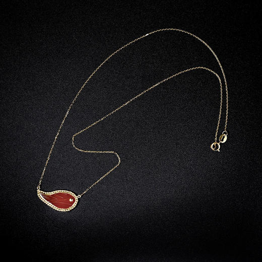 清代红玛瑙“一帆风顺”锁骨链 商品图0