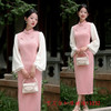 GX时尚年轻款雪尼尔加厚拼接倒大袖旗袍2023秋冬新款改良新中式旗袍 商品缩略图1