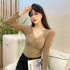 【暖糯磨毛！舒适保暖】保暖内衣女秋冬加绒加厚长袖无痕带胸垫网纱上衣德绒自发热打底衫 商品缩略图3