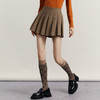 谜底格子短裤女2023冬季新品复古文艺百搭宽松格纹裙裤234MK1481 商品缩略图1
