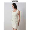 VIMAGE纬漫纪冬季新款气质小香风通勤收腰显瘦无袖连衣裙V2007624 商品缩略图2