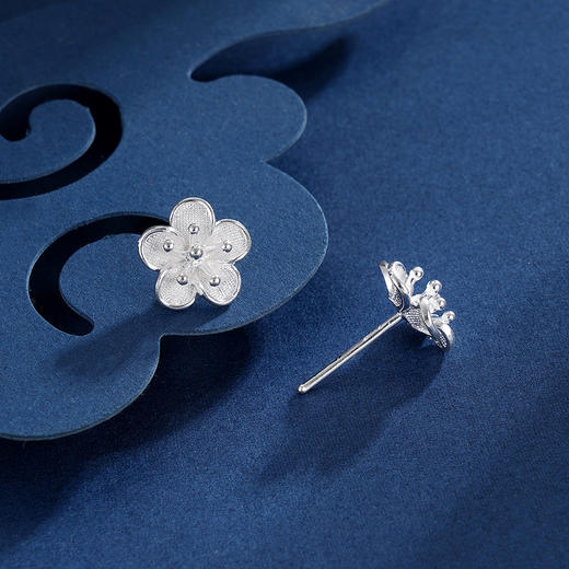 子佩集S990银【芳思】耳钉【MXED009】花丝2309 商品图4
