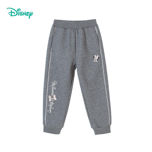 迪士尼贝贝怡联名童装女童秋冬加绒长裤运动裤保暖卫裤儿童休闲裤233K2566 商品图8