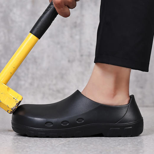 2023新款专业厨师防滑鞋超轻鞋底劳保鞋男女工作鞋铝头超轻款 商品图3