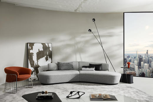 Circline 弧形转角组合沙发 | 皮布面料可选，详询客服 商品图8