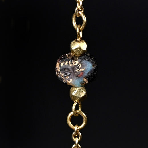 古罗马马赛克琉璃人面珠项链 商品图5