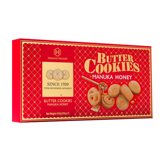 荷塔威-麦卢卡蜂蜜黄油曲奇饼干礼盒300g*2 商品图4